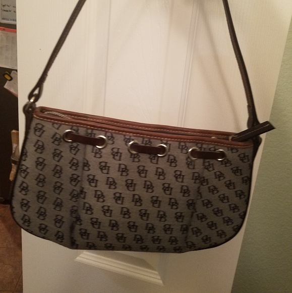 Dooney & Bourke Signature Vintage Navy Handbag - Picture 4 of 4